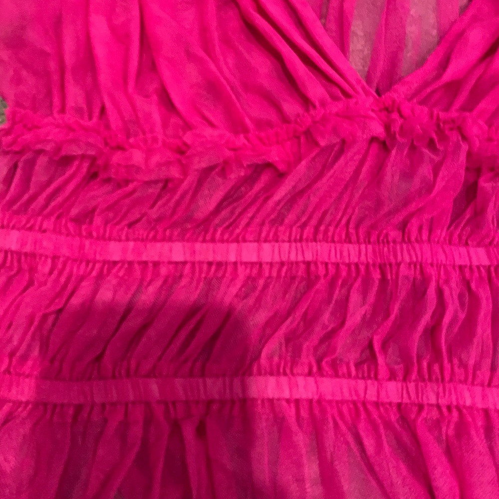 Hot pink sheer free people too - Picture 4 of 4